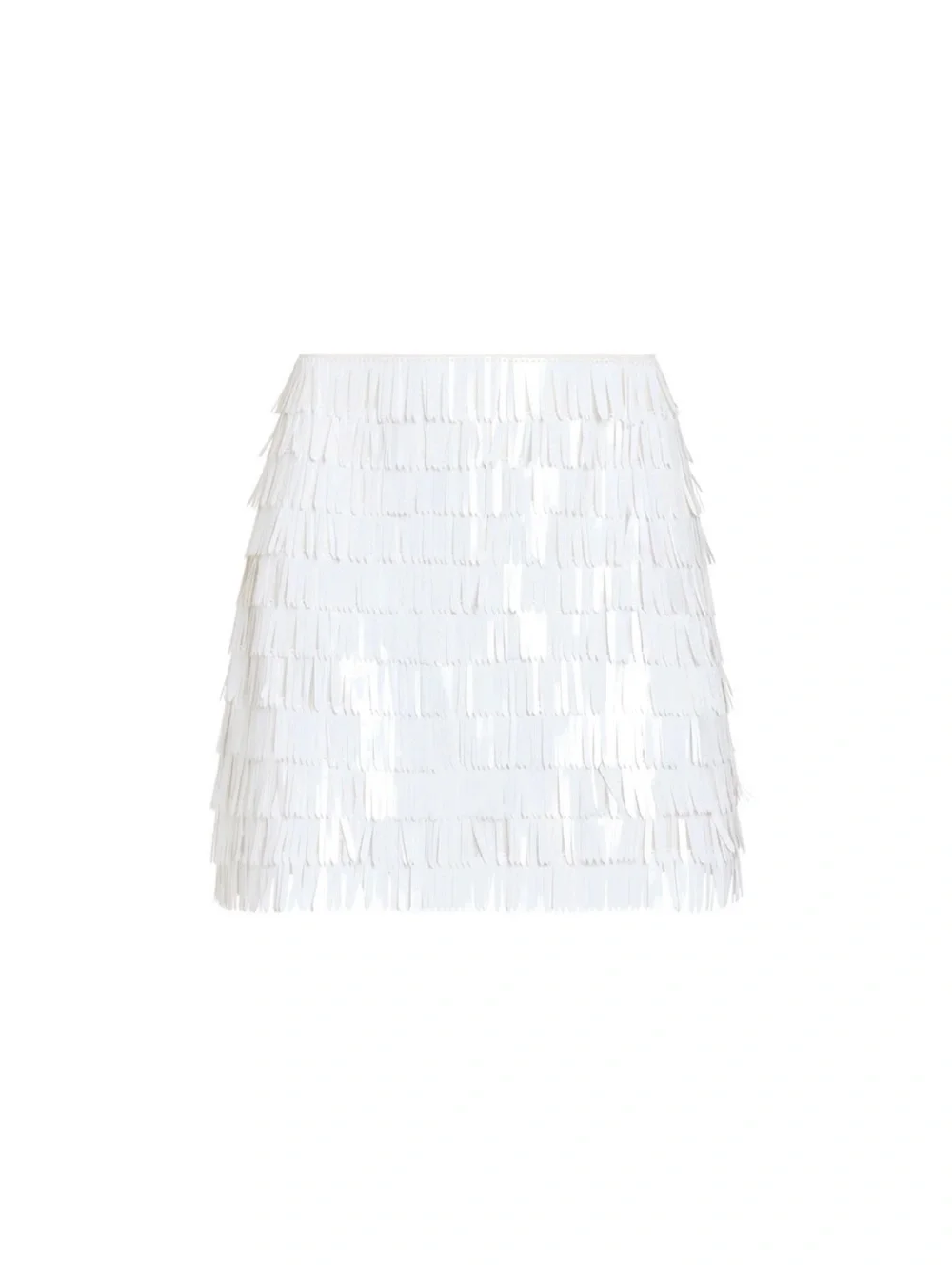 Amanda Uprichard Dale Fringe Sequin Skort Ivory
